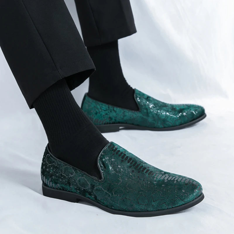 Serpentine Leather Casual Social Shoes LADYLYS