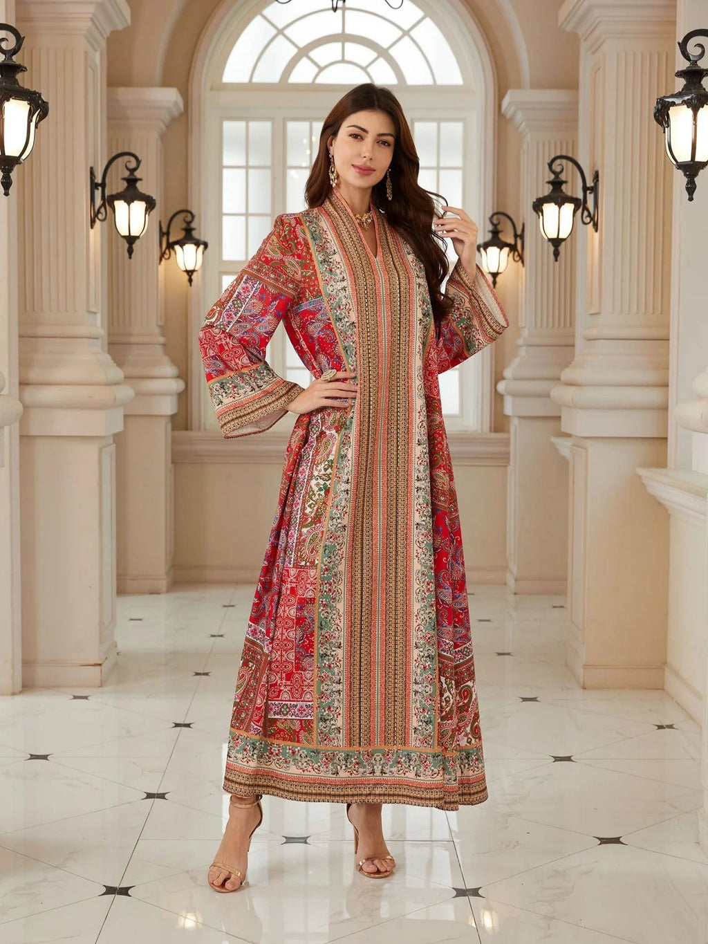 Luxurious Abaya Embroidered Floral Pullover Abaya Conservative Long Sleeve Dubai Embroidered Galabiyat LADYLYS