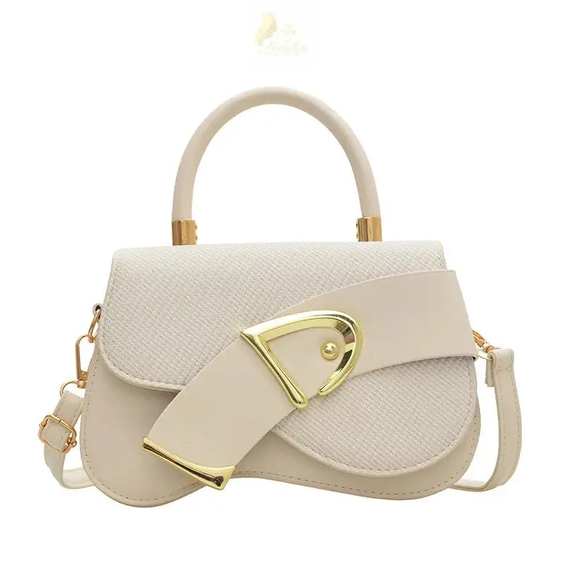 Elegant Minimalist Golden-Tone Hardware Adjustable Durable Handbag LADYLYS