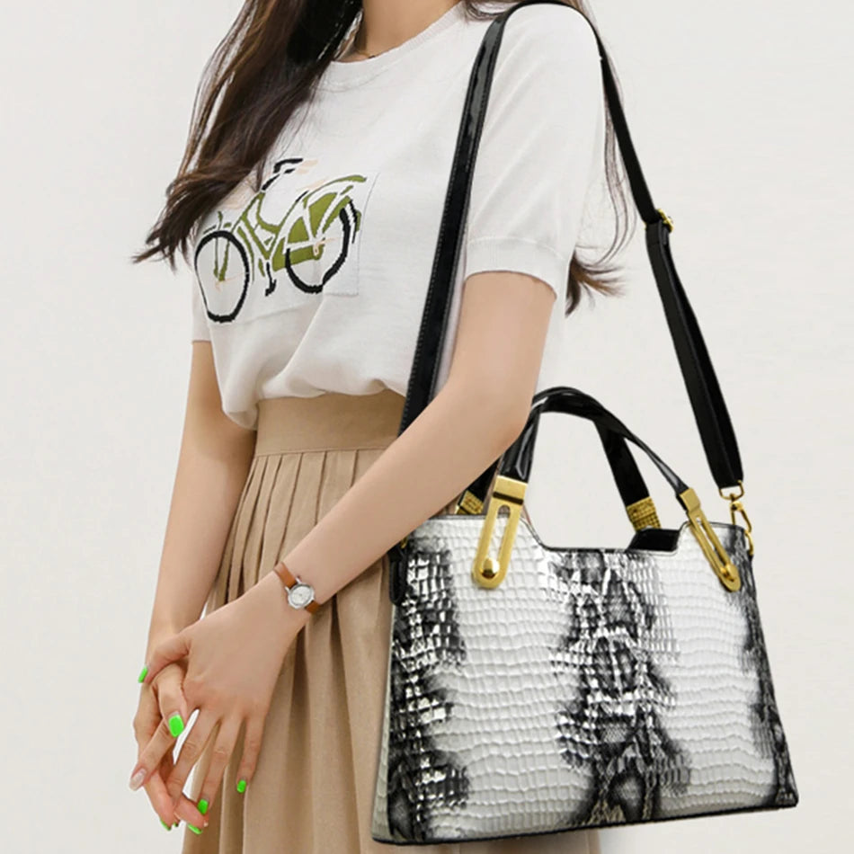 Mode tendance Noble femmes sac à main motif Python luxe dames