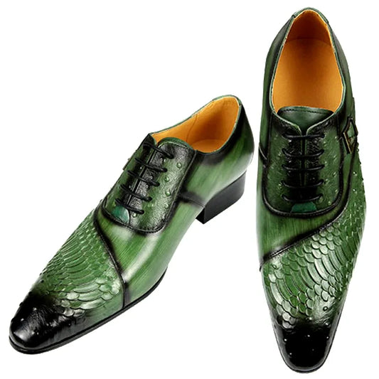 Chaussures Oxford de luxe pour hommes en cuir sculptées britanniques