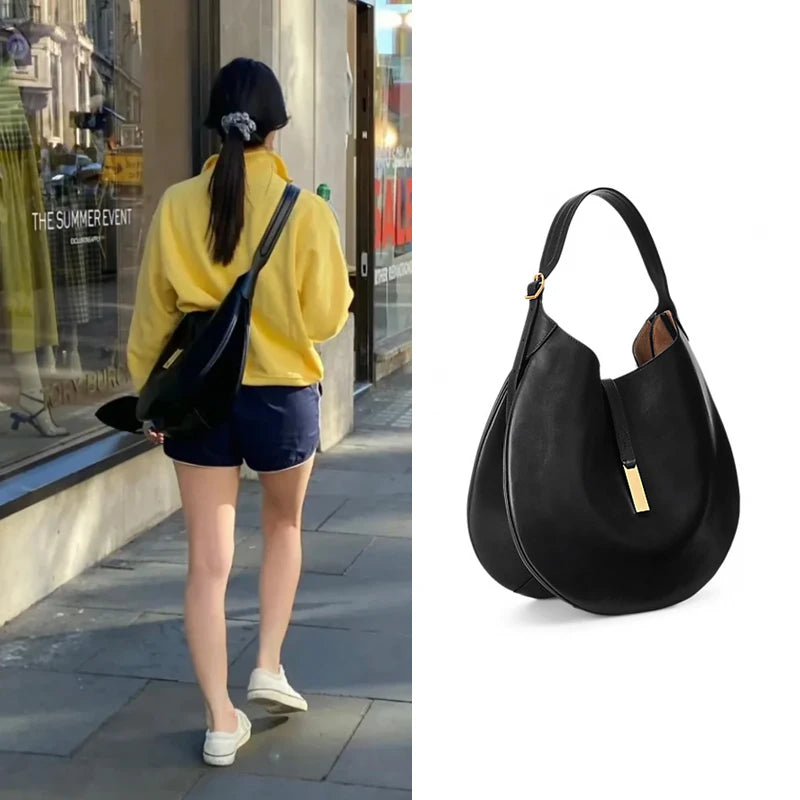 Sac à main Hobos froncé à la mode pour femmes, sac de créateur en cuir PU souple de luxe