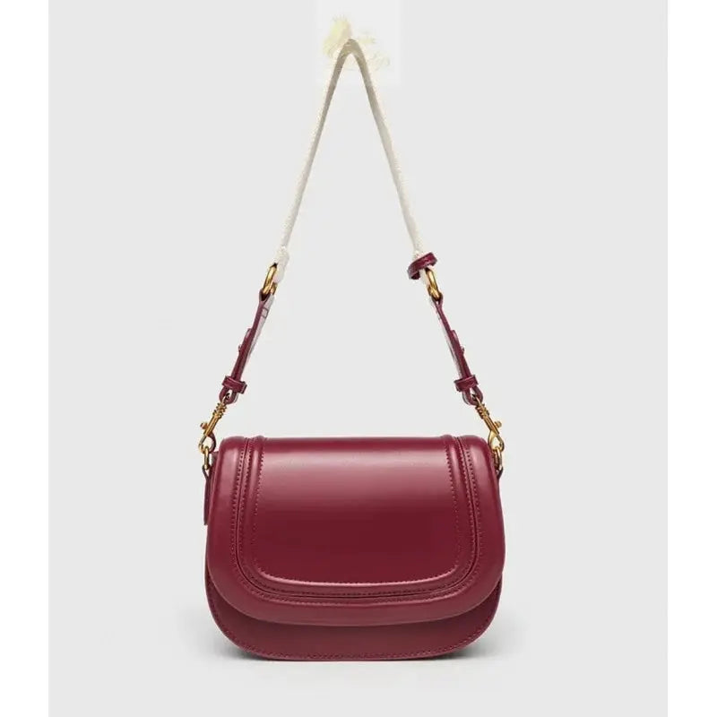Crossbody Saddlebag with Wide Shoulder Strap Underarm Bag Street Trend PU LADYLYS