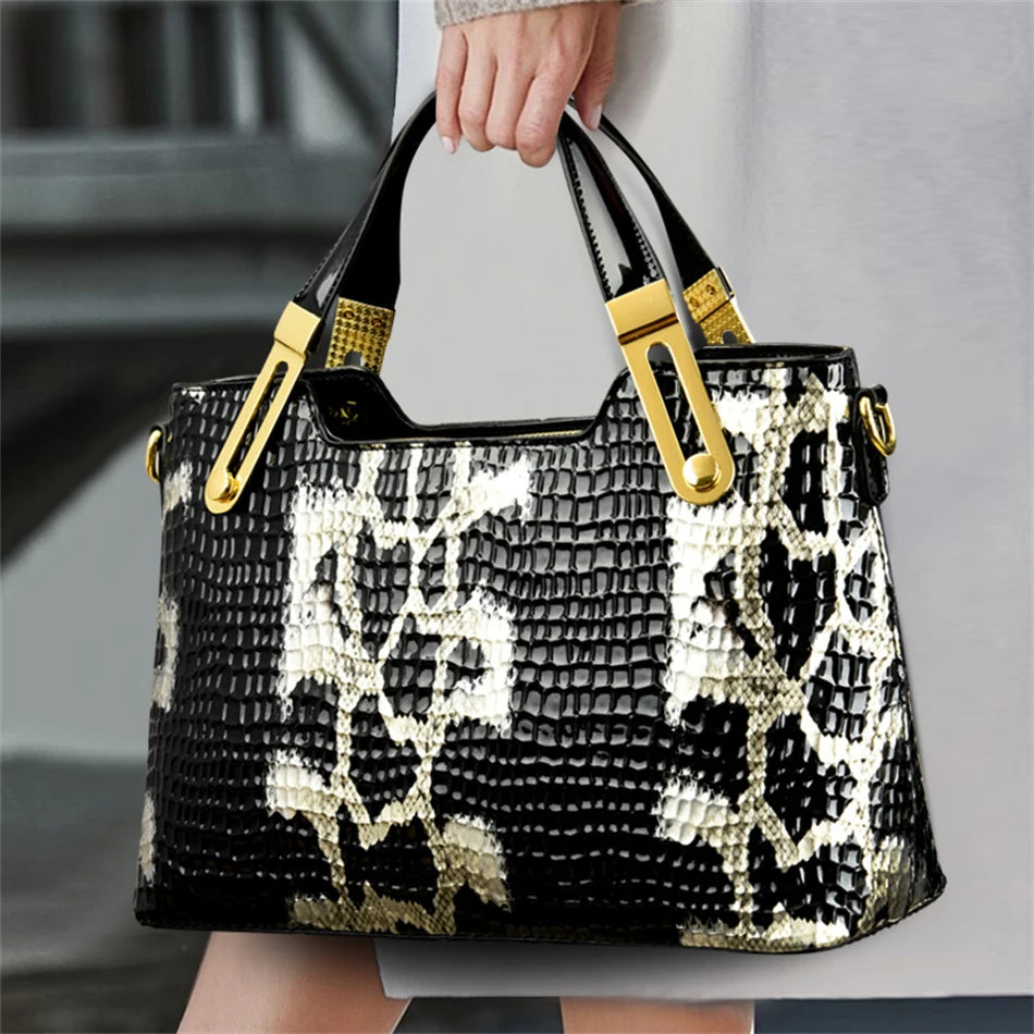 Mode tendance Noble femmes sac à main motif Python luxe dames