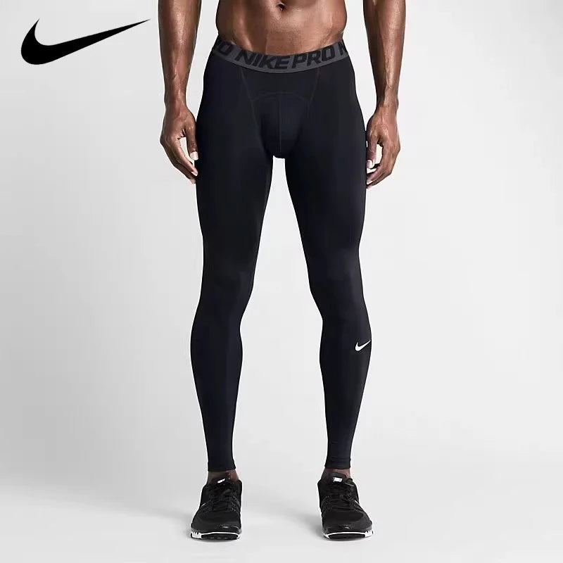 Original Nike Pro Leggings Basketball Pour Hommes Course à Pied Fitness Athlétisme Entraînement Sport Élastique Séchage Rapide