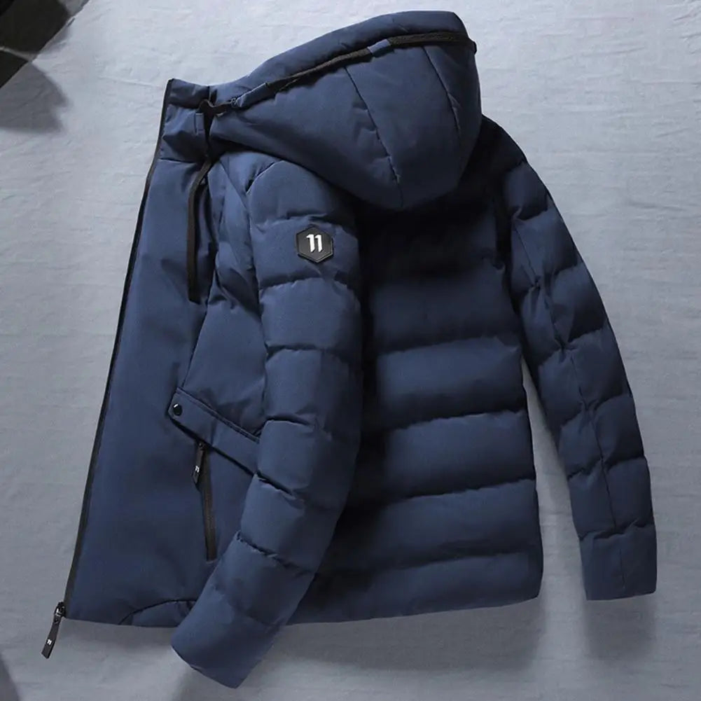 Manteau en coton pour hommes, coupe-vent à capuche, manteau d'hiver en coton avec rembourrage épais, conception imperméable