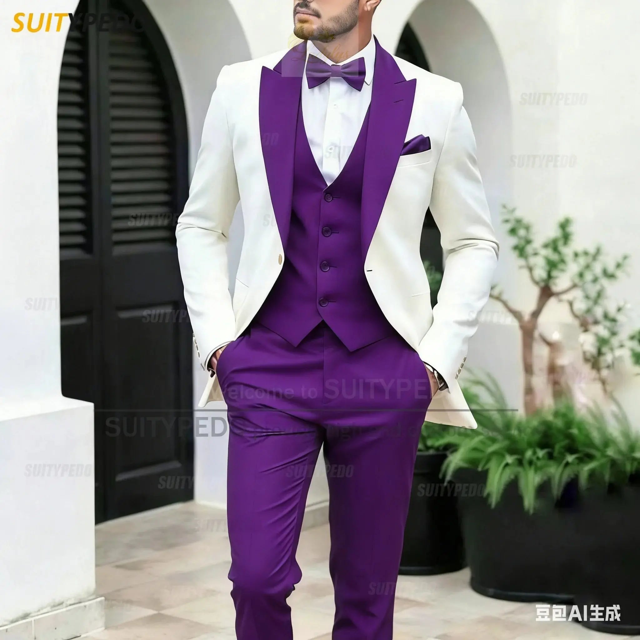 Elegant Wedding Party Grooms Formal Outfits 3 Pieces LADYLYS