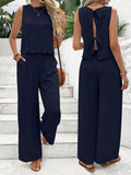 Summer New Women's Fashion Sleeveless Tank Top Casual Pants Set LADYLYS