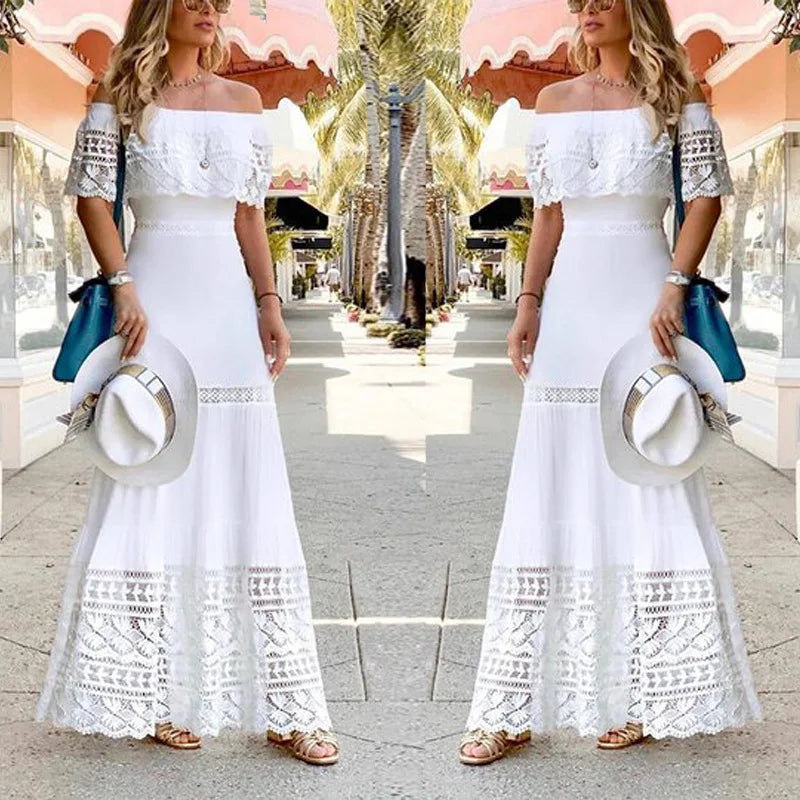 Fashionable Lace Dress Amazon Style Independent Necklace Dress LADYLYS