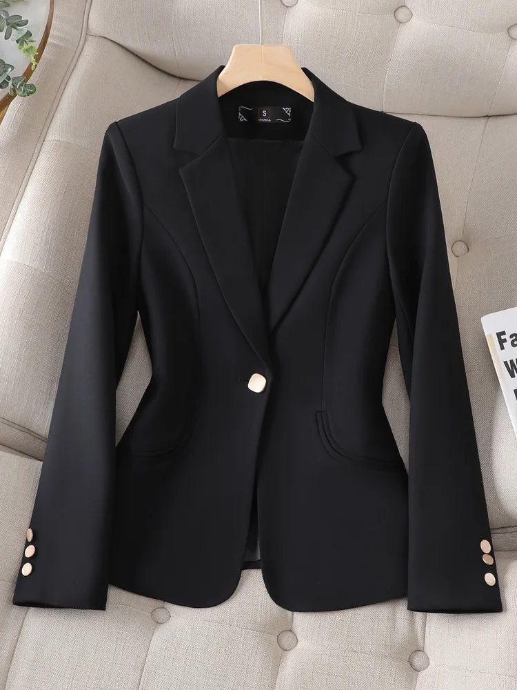 Blazers trempés professionnels pour femmes, veste femme, petite veste, mode, haute qualité, printemps, automne, nouveau