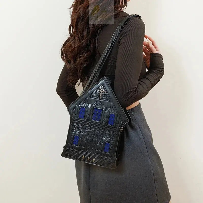 Three-dimensional House Shaped Side Bag for Ladies Punk Pop Style LADYLYS