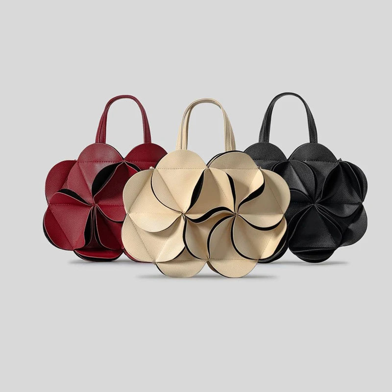 Sacs à main design fleurs pour femmes, sac à bandoulière pétale élégant, sac à bandoulière de luxe Chancelier letaher, 2024