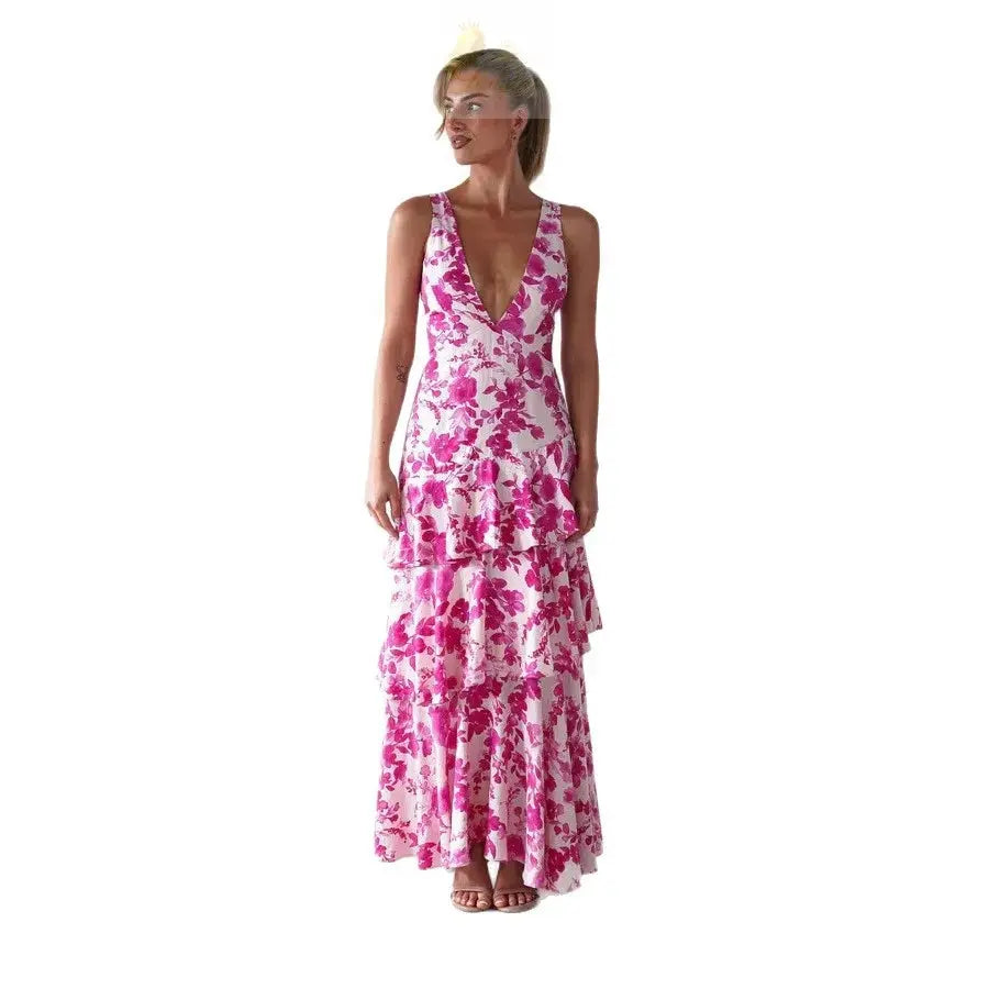 Sexy Deep V-neck Backless Strapless Dress LADYLYS