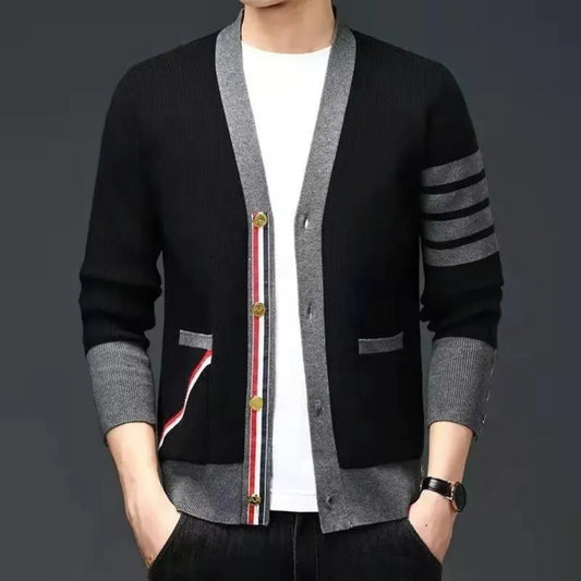 Cardigan en tricot pour hommes pull ample décontracté