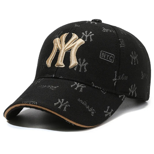 Casquette de Baseball Casual Coton NYC Lettre Brodée Imprimer Snapback, Réglables unisexe