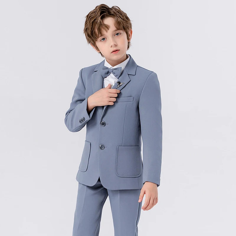 Ensemble de Costume printemps-automne pour enfants, Blazer, pantalon, nœud papillon