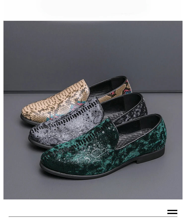 Serpentine Leather Casual Social Shoes LADYLYS
