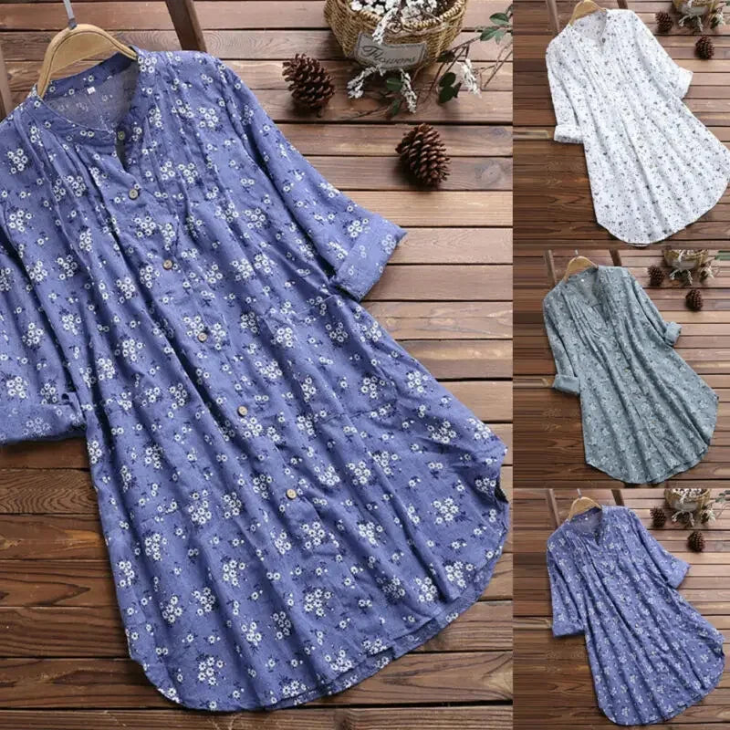 Tops Tuniques Blouses Décontractées M-3XL Chemise d'été Élégante