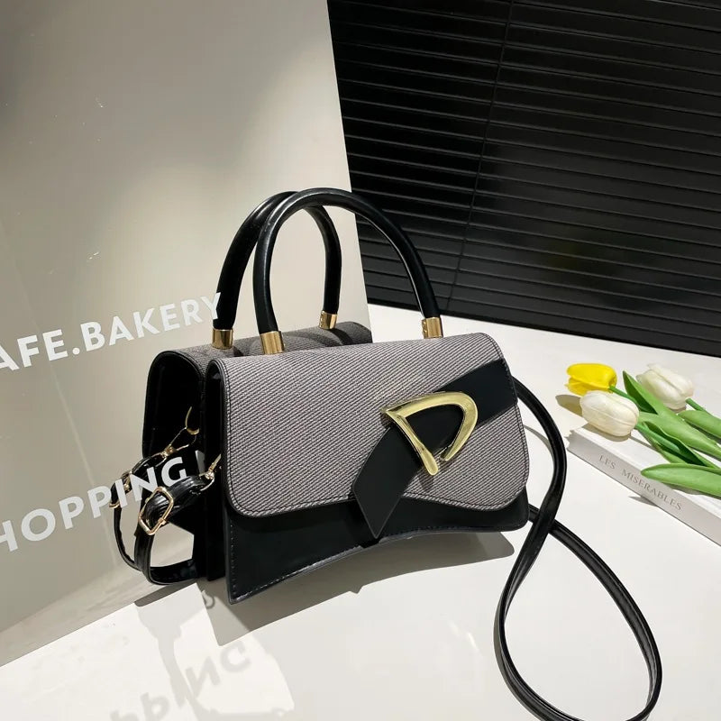 Hand-held Spliced Contrasting Crossbody Bag LADYLYS