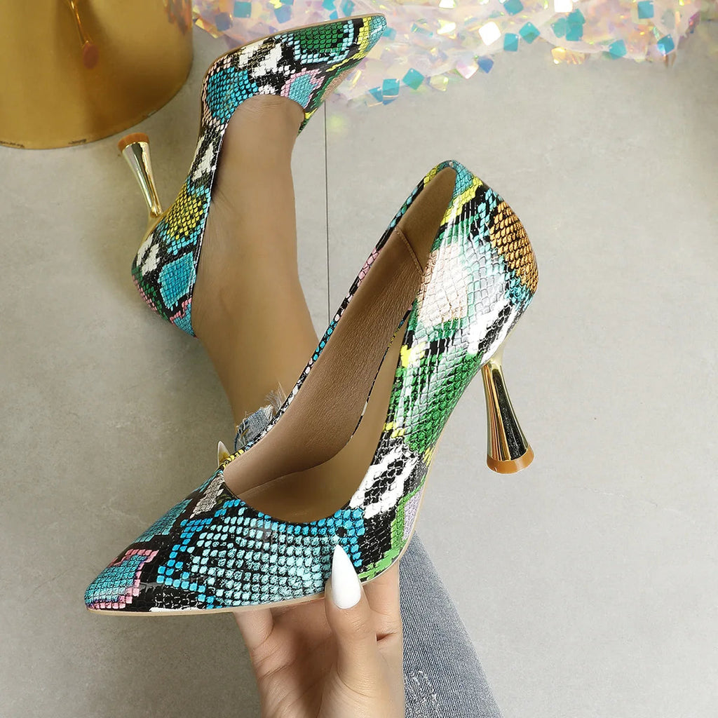 Elegant High Heels Women's Shoes Spring Pointed Toe Thin Heel Comfortable LADYLYS