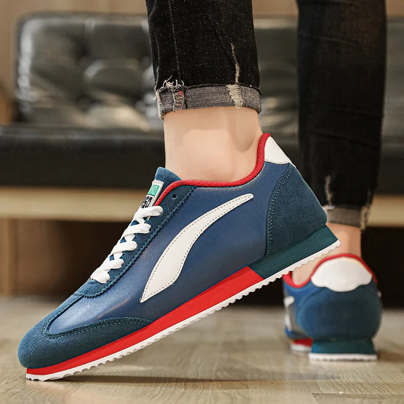 Baskets tendance bleues pour hommes, chaussures de sport décontractées de styliste