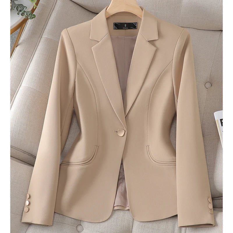 Blazers trempés professionnels pour femmes, veste femme, petite veste, mode, haute qualité, printemps, automne, nouveau