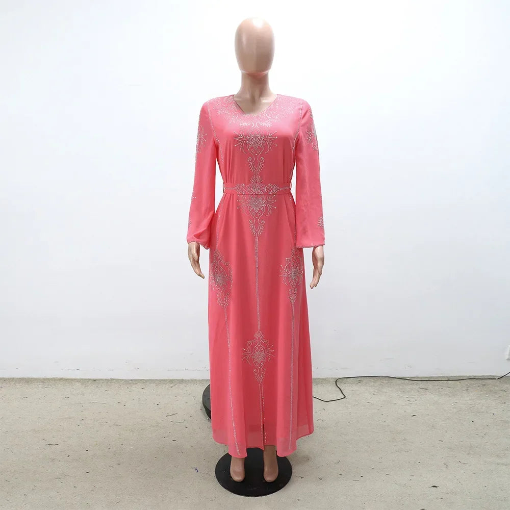 Luxury Abaya Diamonds Muslim Elegant Women Dresses LADYLYS