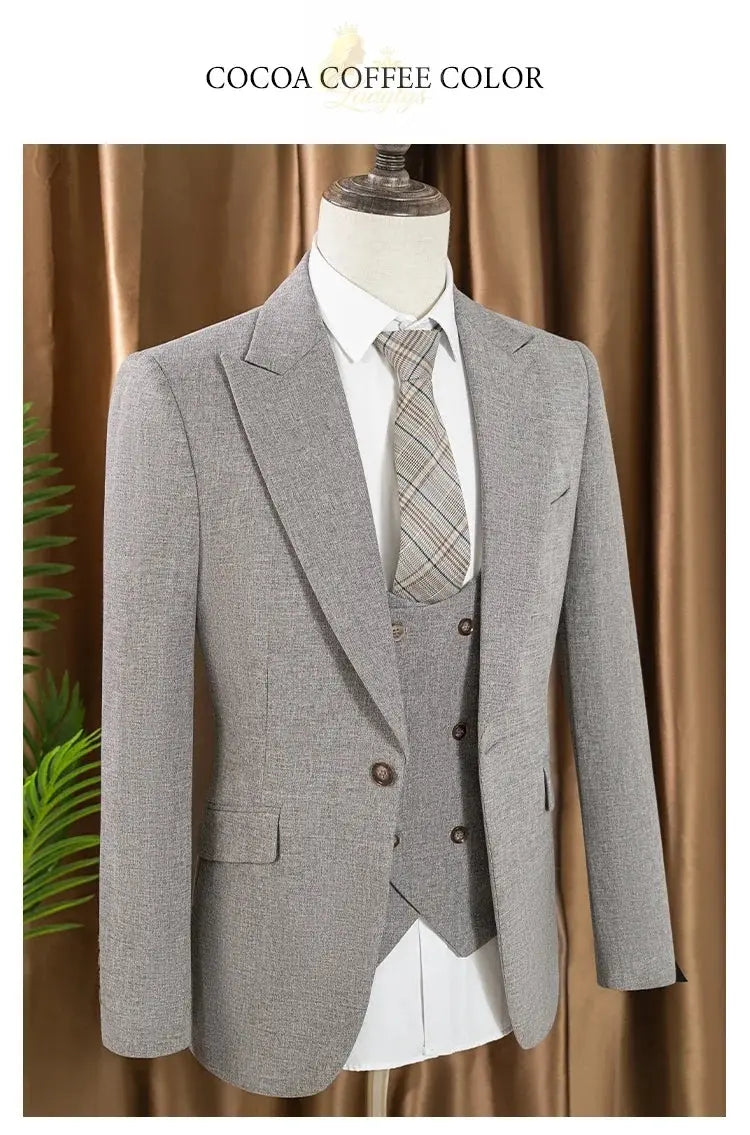 Turkish style high quality men suits 3 piece set elegant LADYLYS
