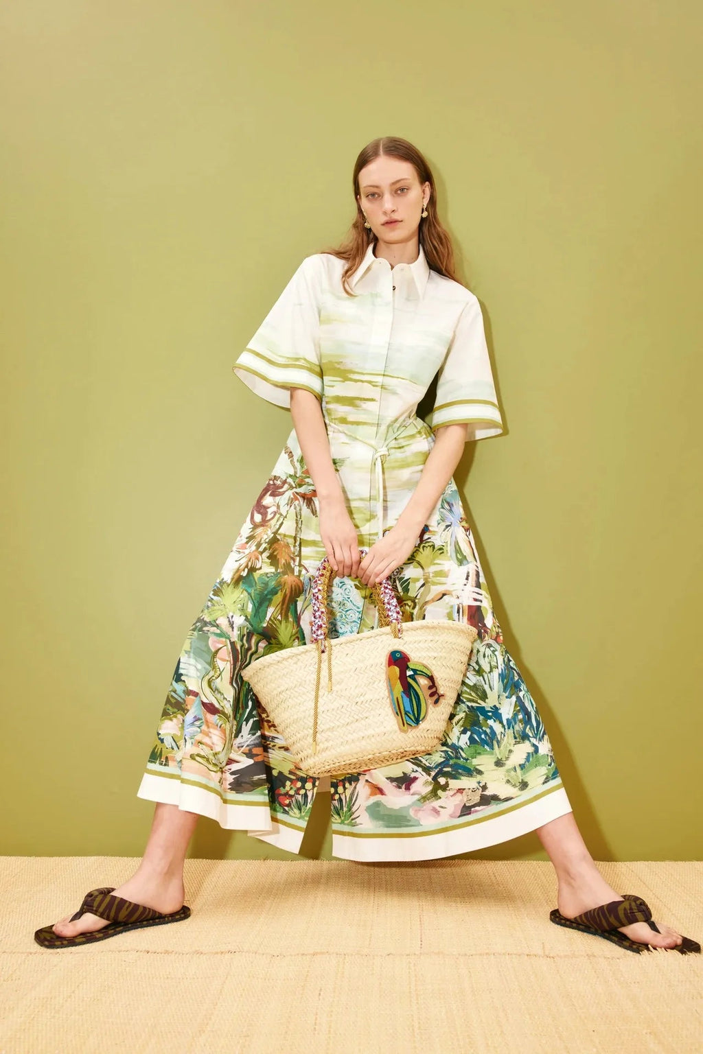 New Casual Fashion Linen Shirt Collar Cardigan Long Dress LADYLYS