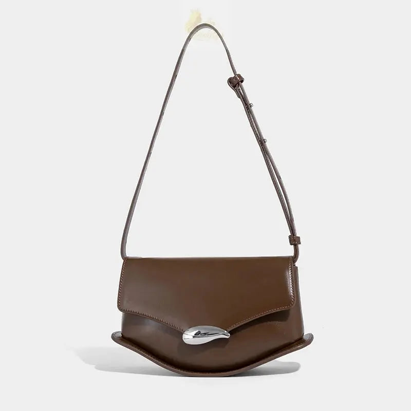 Luxury Designer Handbag In PU Leather Lock Simple LADYLYS