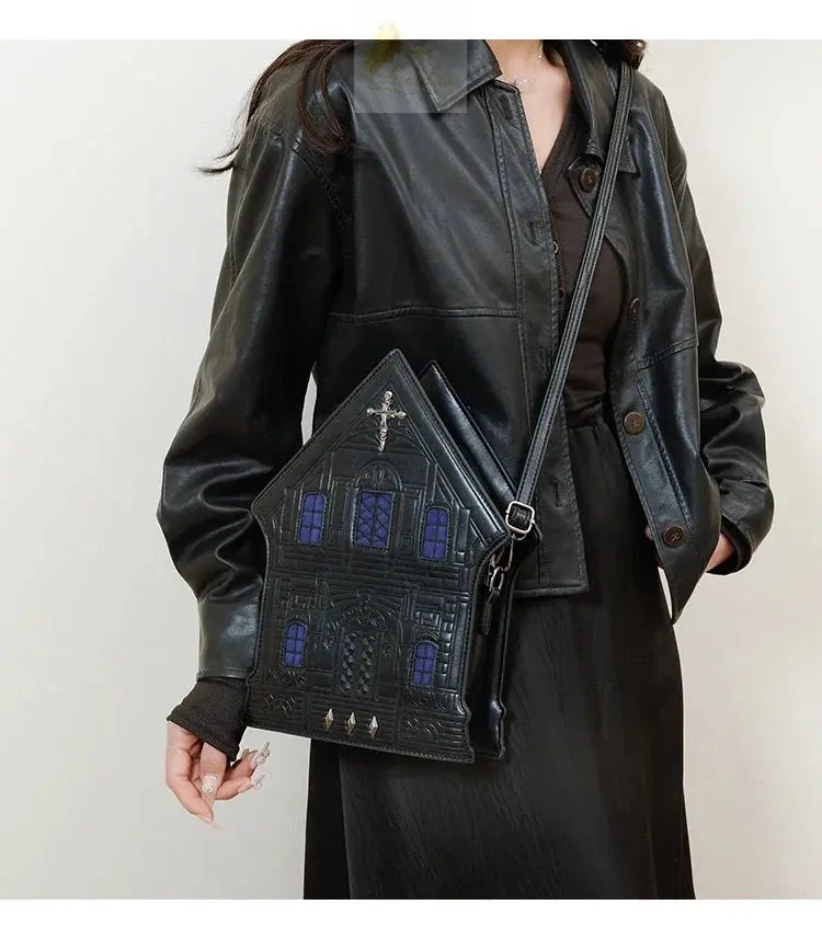 Three-dimensional House Shaped Side Bag for Ladies Punk Pop Style LADYLYS
