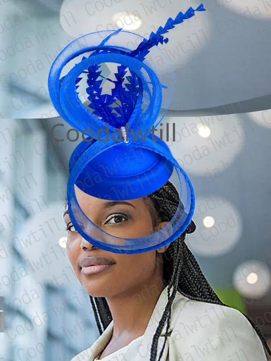 Kentucky pilulier casquette mariage femmes fascinateur plumes Chapeau élégant