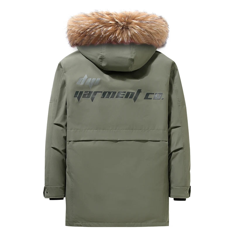 Automne Hiver Hommes Doudoune Cotas Chaud 90% Blanc Canard Vers Le Bas Veste À Capuche Parkas Multi-poches