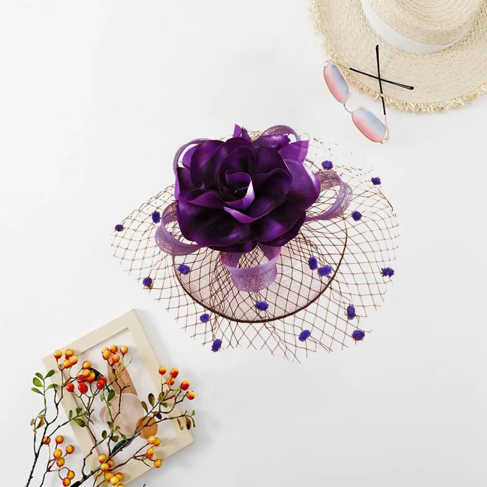 Chapeau en feutre pour femmes, Style princesse, fascinateur Royal transparent