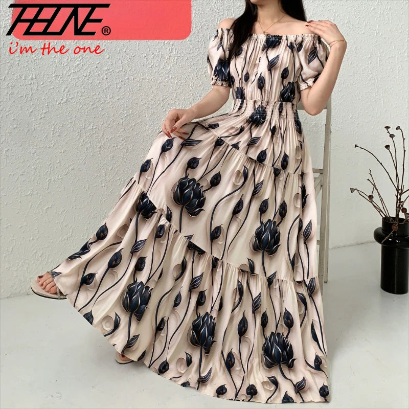 Women Summer Indian Clothes Bohemian Cotton Linen Floral dress LADYLYS