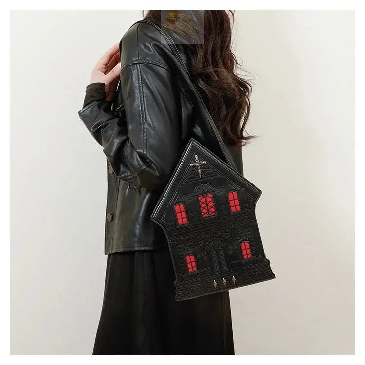 Three-dimensional House Shaped Side Bag for Ladies Punk Pop Style LADYLYS