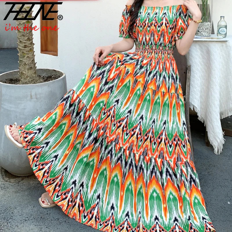 Women Summer Indian Clothes Bohemian Cotton Linen Floral dress LADYLYS