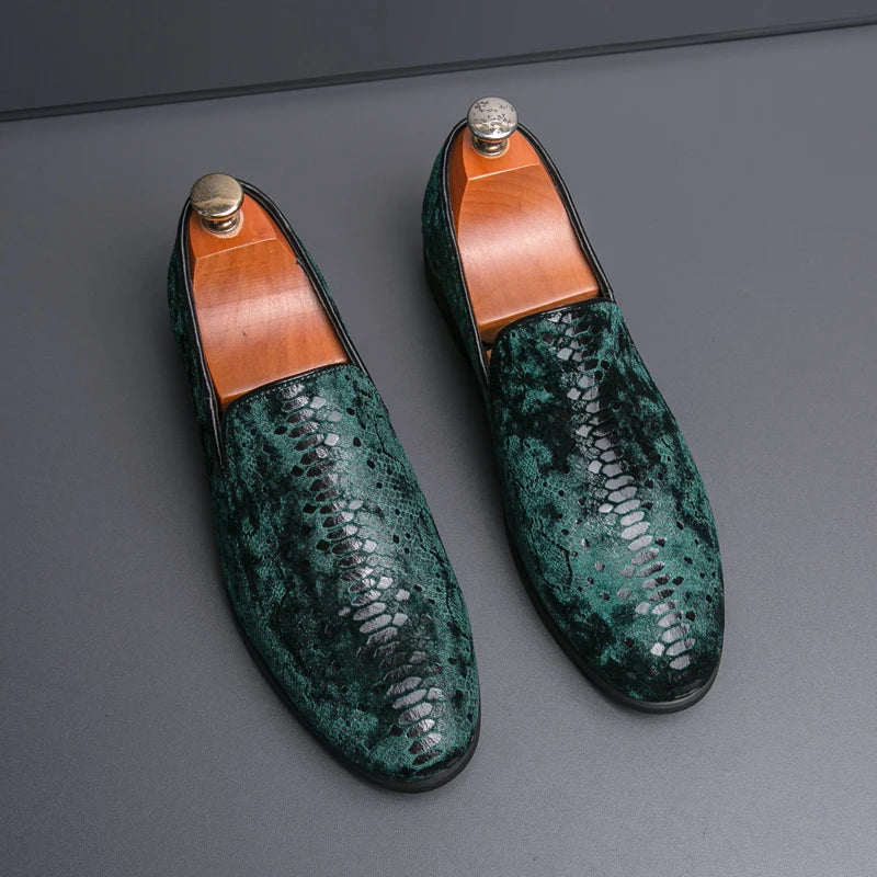 Serpentine Leather Casual Social Shoes LADYLYS