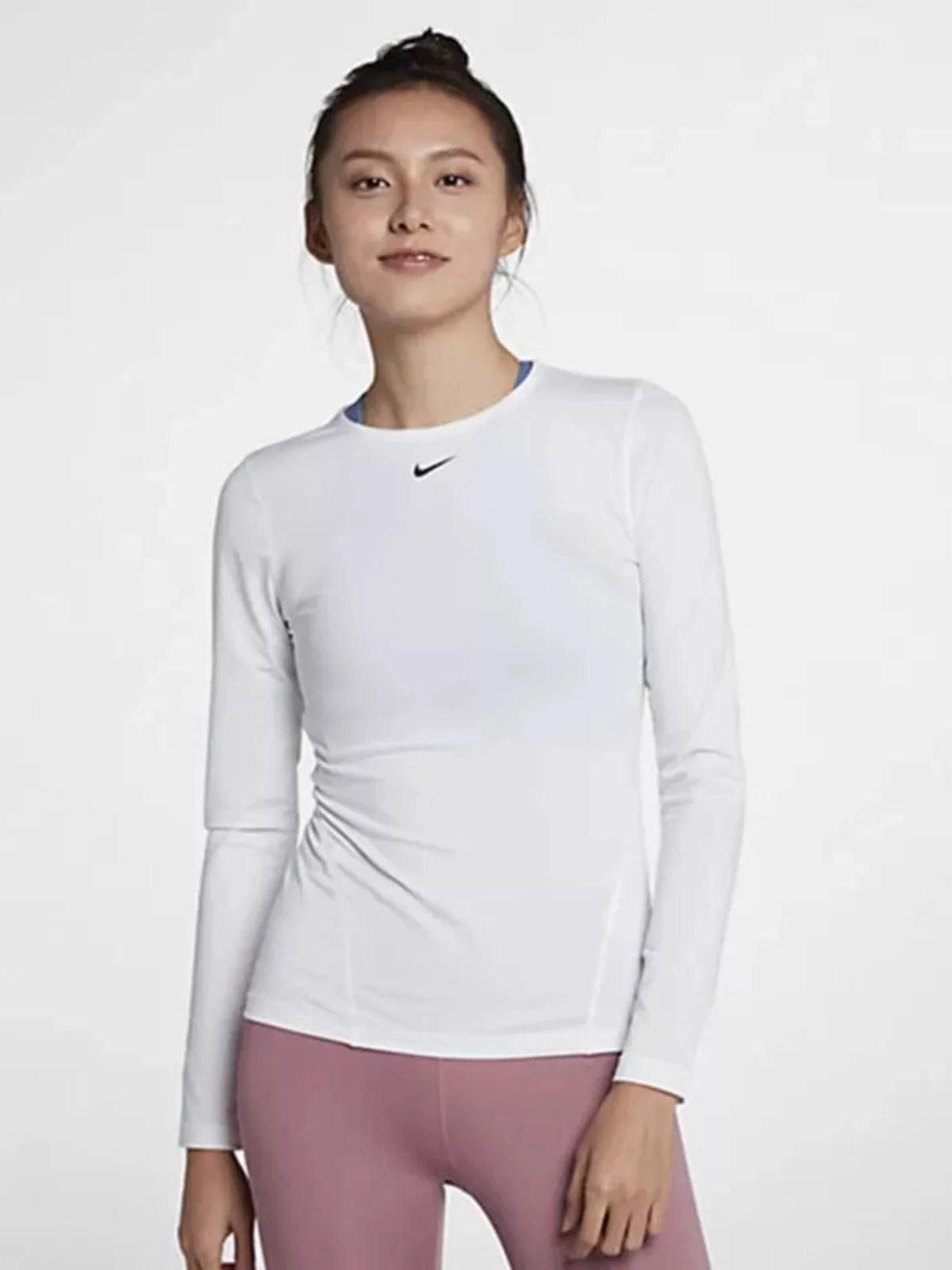 Original Nike femmes col rond manches longues Yoga course respirant sport entraînement haute élasticité séchage rapide