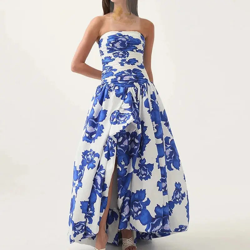 Strapless Fashion Simple Chic Party Maxi Dress LADYLYS