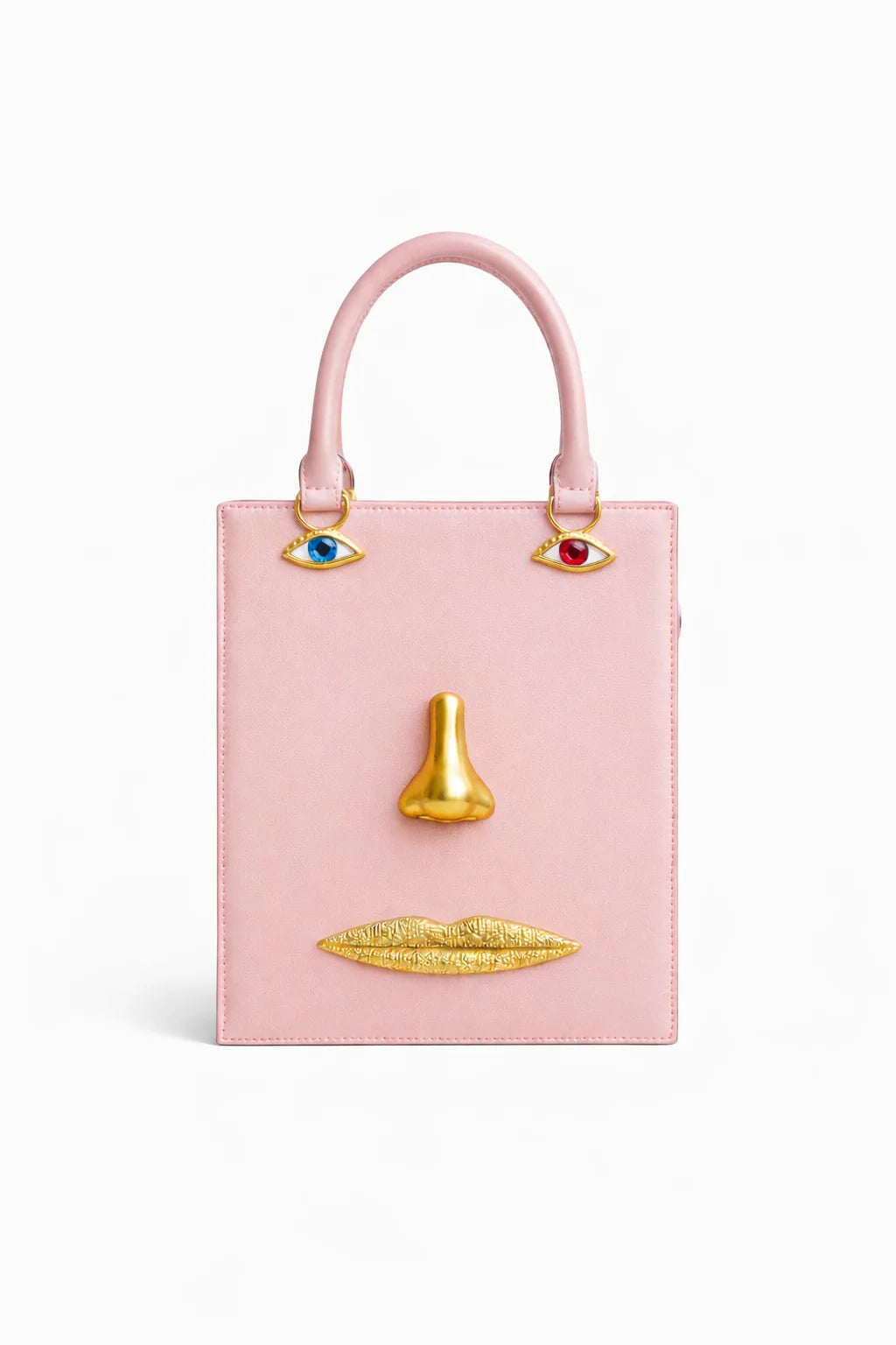 Retro 3D Face Handbag Niche Design Adult Girls Square Single Shoulder Bag LADYLYS