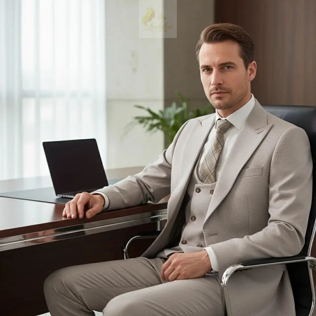 Turkish style high quality men suits 3 piece set elegant LADYLYS