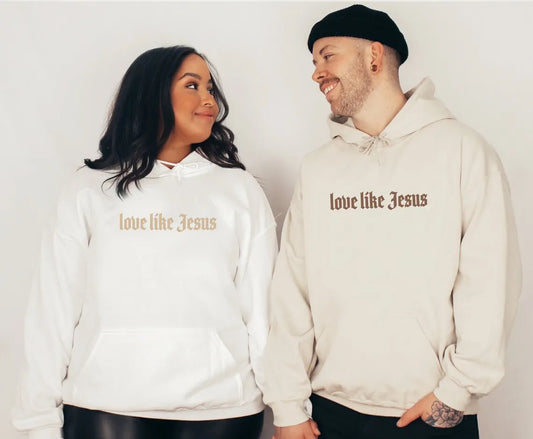 Sweat à capuche Love Like Jesus pour homme et femme, style hip-hop, comfortable, polaire, épais et chaud