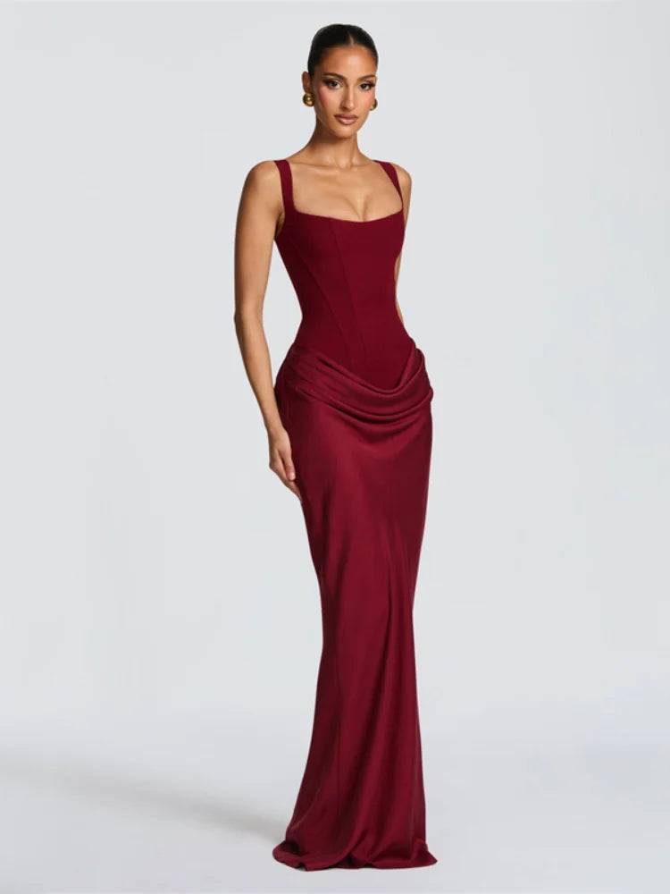 Sexy Solid Pleated Strapless Dress Lady Chic Off-shoulder Backless LADYLYS