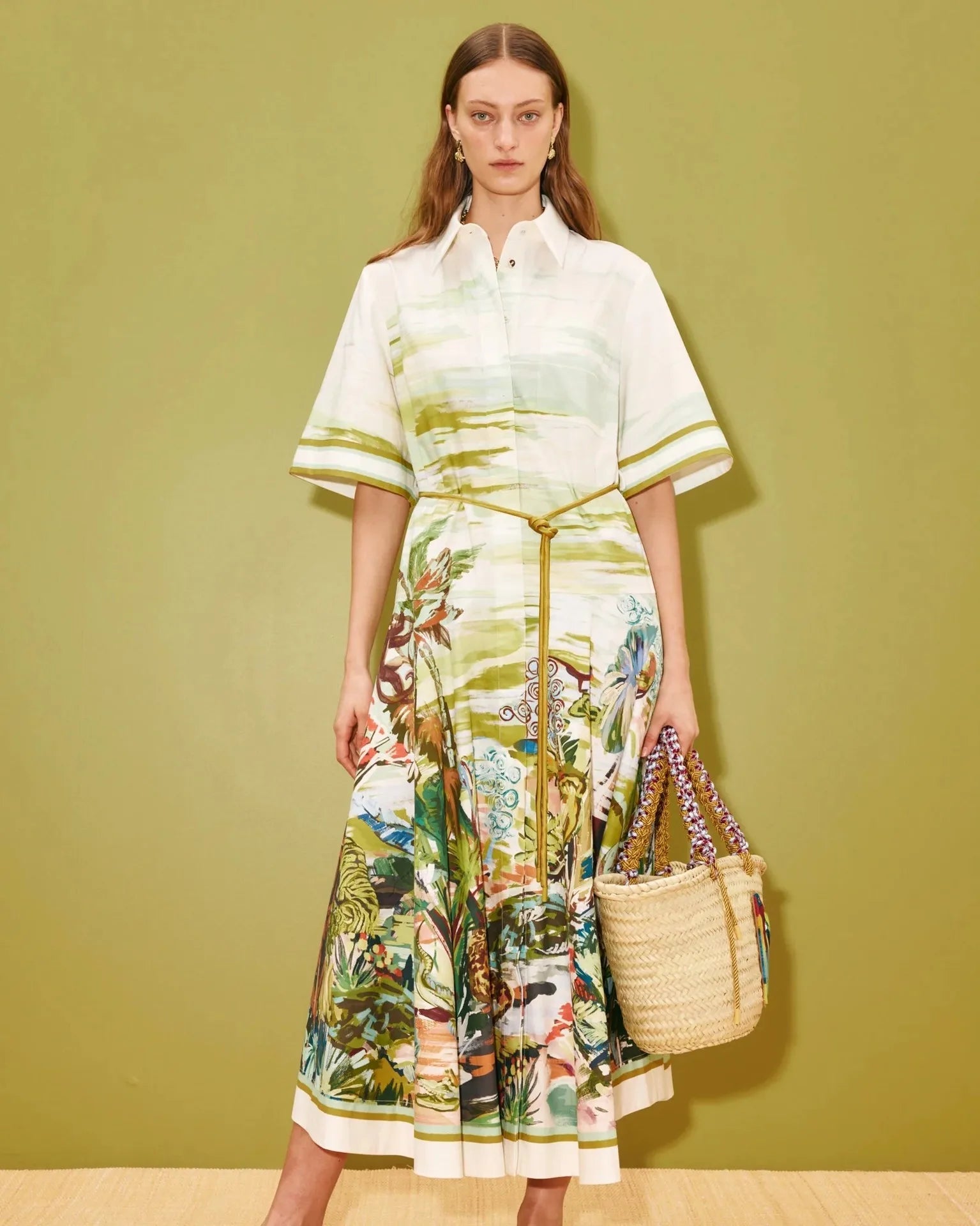 New Casual Fashion Linen Shirt Collar Cardigan Long Dress LADYLYS
