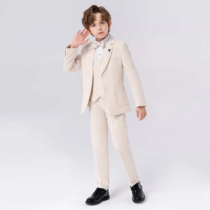 Ensemble de Costume printemps-automne pour enfants, Blazer, pantalon, nœud papillon