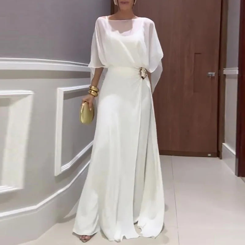 Women's Elegant Office Jumpsuit – Solid Color, O-Neck, Sleeveless Cover-Up LADYLYS