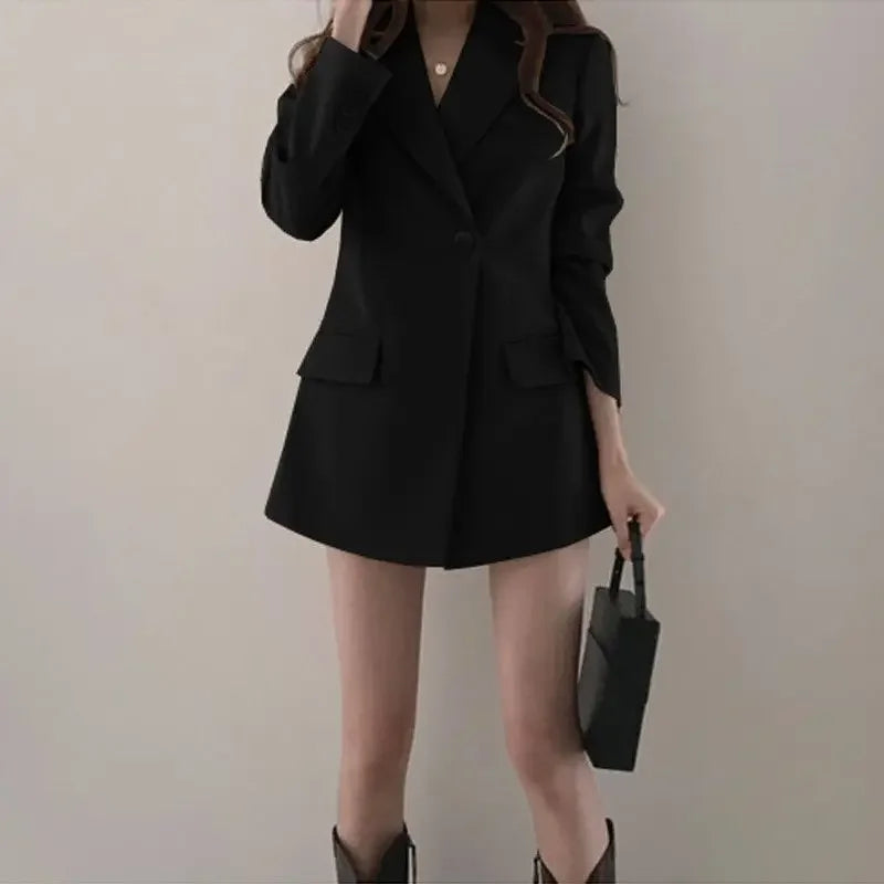 Blazer pour femmes, solides, slim, costume classique, vêtements de luxe pour printemps