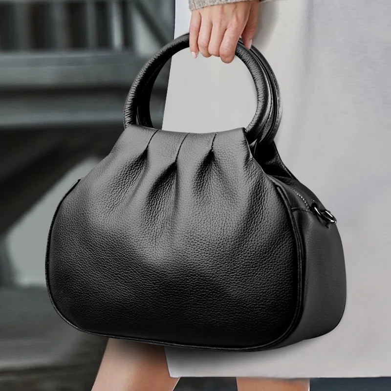 Sac à bandoulière en cuir de vachette 100 % de haute qualité pour femme, sac à main de luxe en cuir de couleur unie