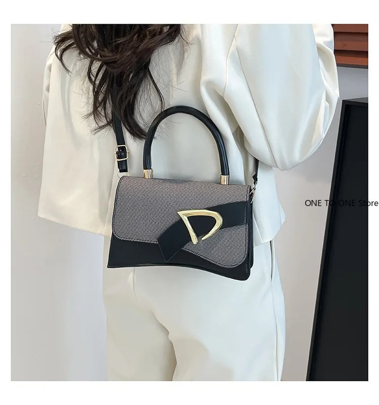Hand-held Spliced Contrasting Crossbody Bag LADYLYS